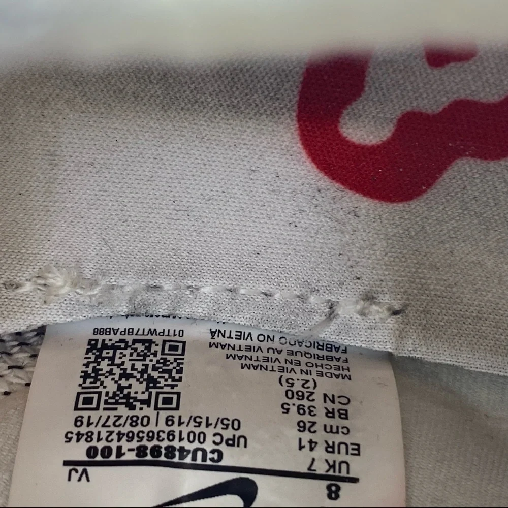 Nike Presto React White University Red Men's Size 8 CU4898-100 - Picture 9 of 9